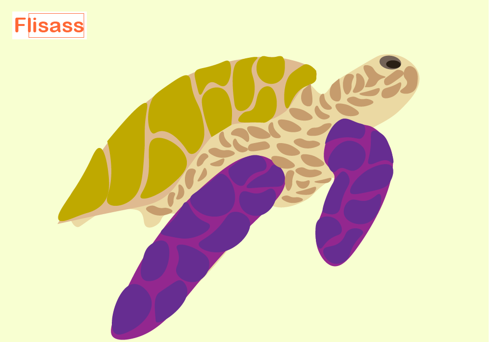 La tortue aux nageoires violettes